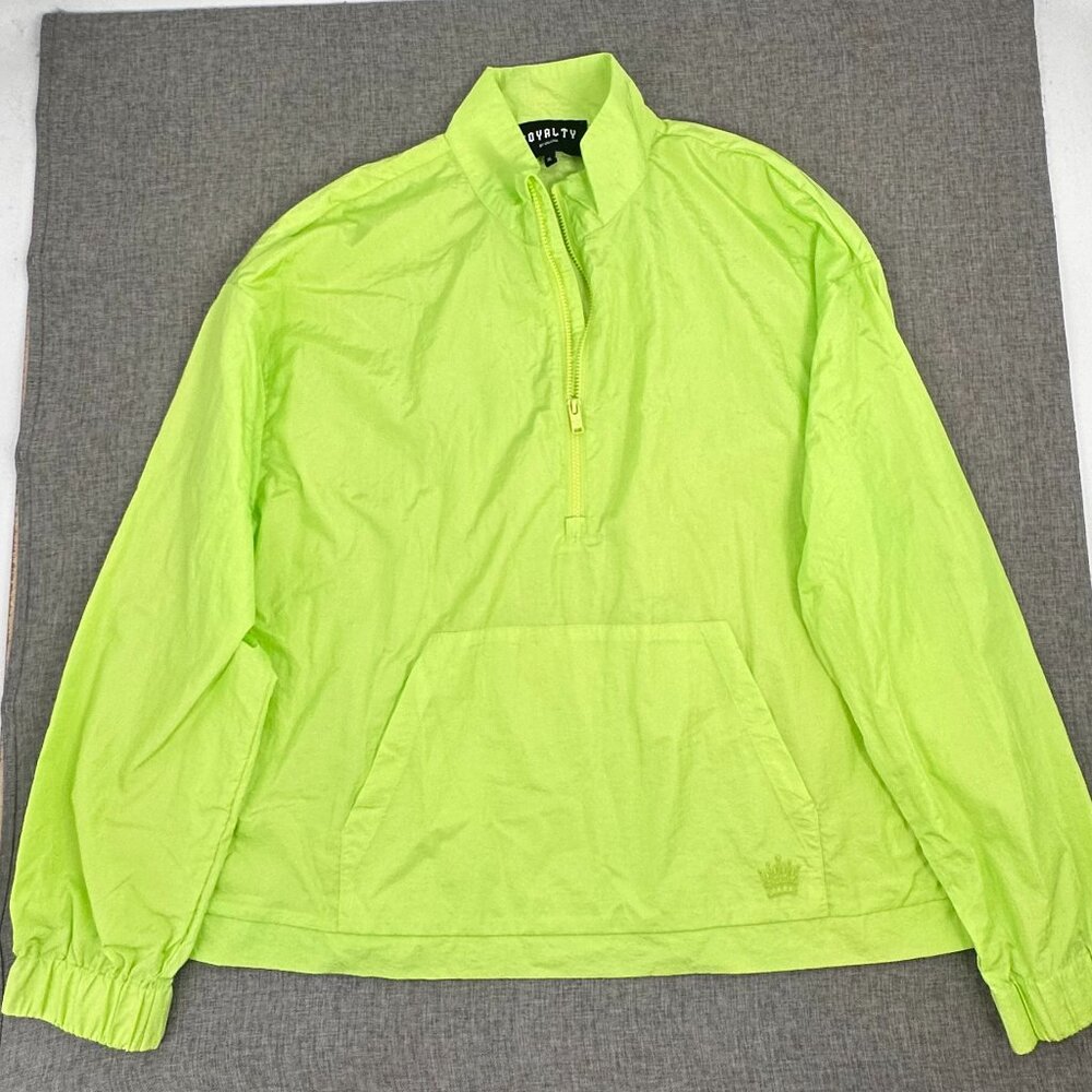Maluma Royalty‎ Men's Jacket Relaxed Fit Solid Half Zip Track Mojito Green XL